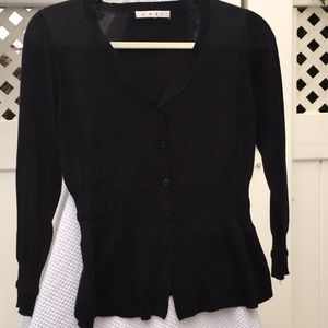 Black silk & cotton sweater